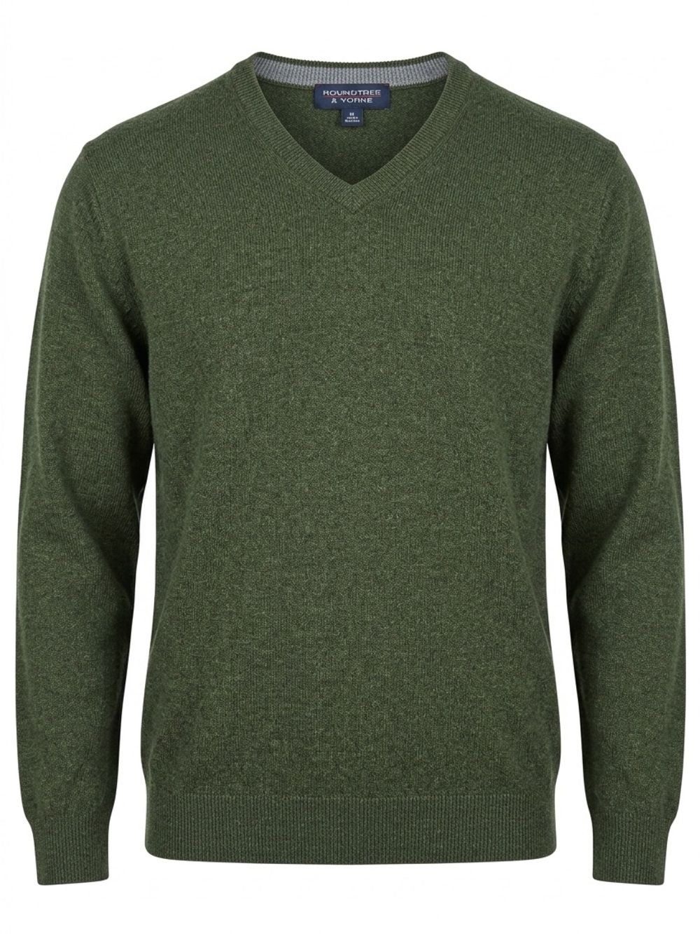 Roundtree & Yorke Men's V-Neck Sweater - Olive